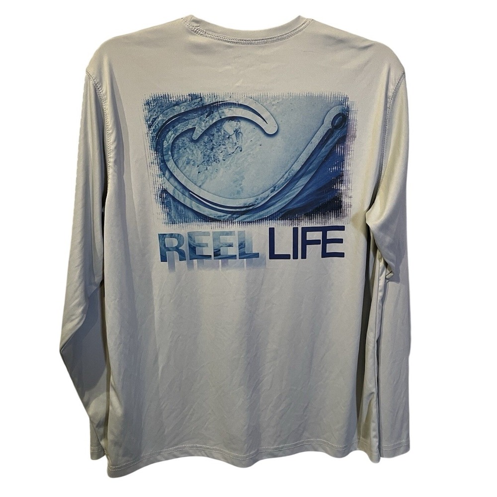 Reel Life Men's Long sleeve Fishing Pullover Grey Dadcore Gorpcore‎ Athleisure